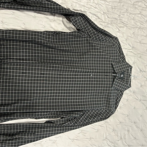 Calvin Klein Slim Fit Grid Plaid Button-Down Shirt | Size M | NWOT - Picture 3 of 4